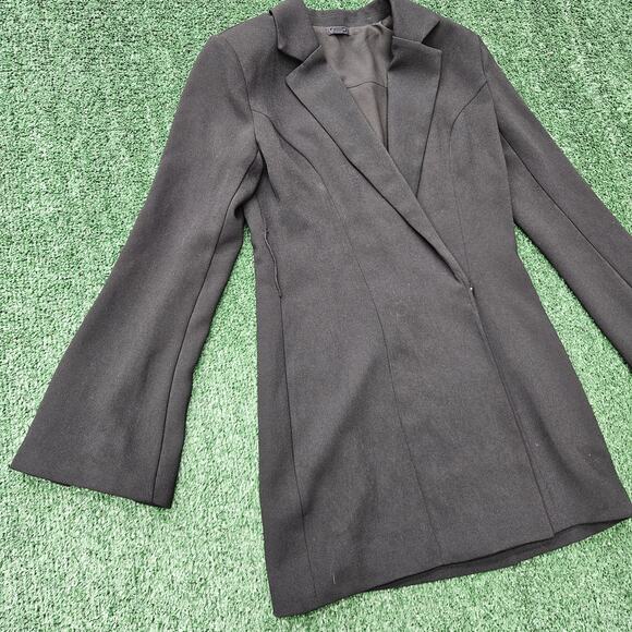 NBD, Black Wrap Tuxedo Dress/Jacket Womens XS Please Read Description.... - Picture 2 of 9